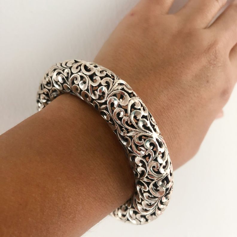 Brazalete Calado Plata-3