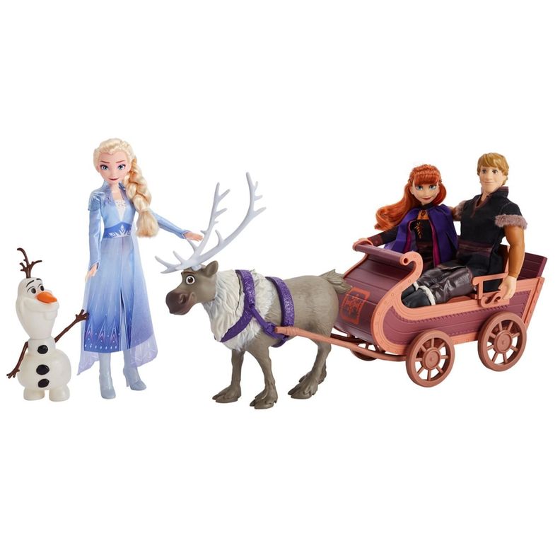 Juguete Aventuras Frozen II Con Trineo Y Personajes-1