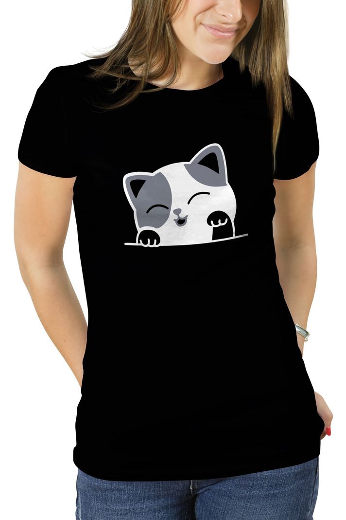 Polera Mujer diseño gatito gato-0