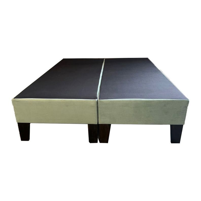 Base Americana 2P dividida Verde Menta Felpa Pmadera-1