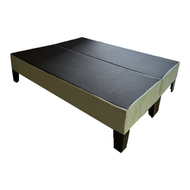 Base Americana 2P dividida Verde Menta Felpa Pmadera-0