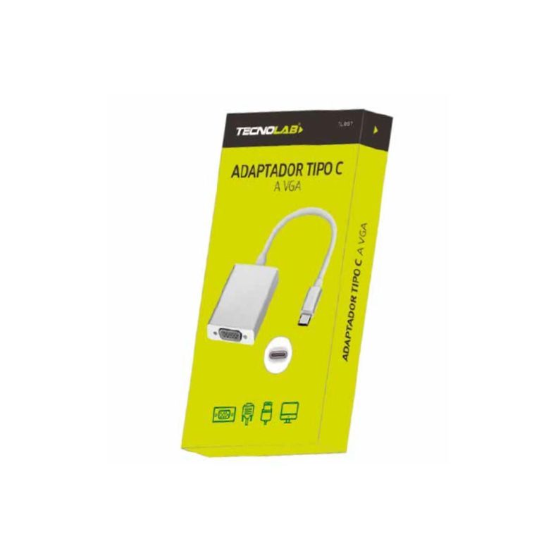Adaptador USB Tipo C 3.1 A VGA 1080P Tecnolab-0