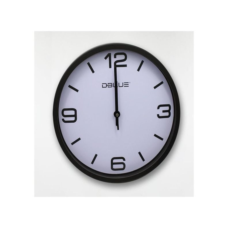 Reloj de Pared Decorativo Diametro 30cm Negro -1