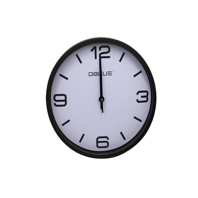 Reloj de Pared Decorativo Diametro 30cm Negro -0