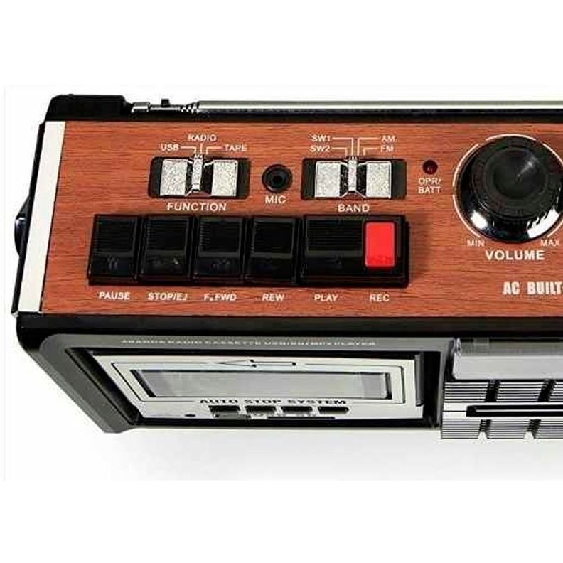 Radio Grabadora Cassette Retro Bluetooth /Am/Fm/Sw-2