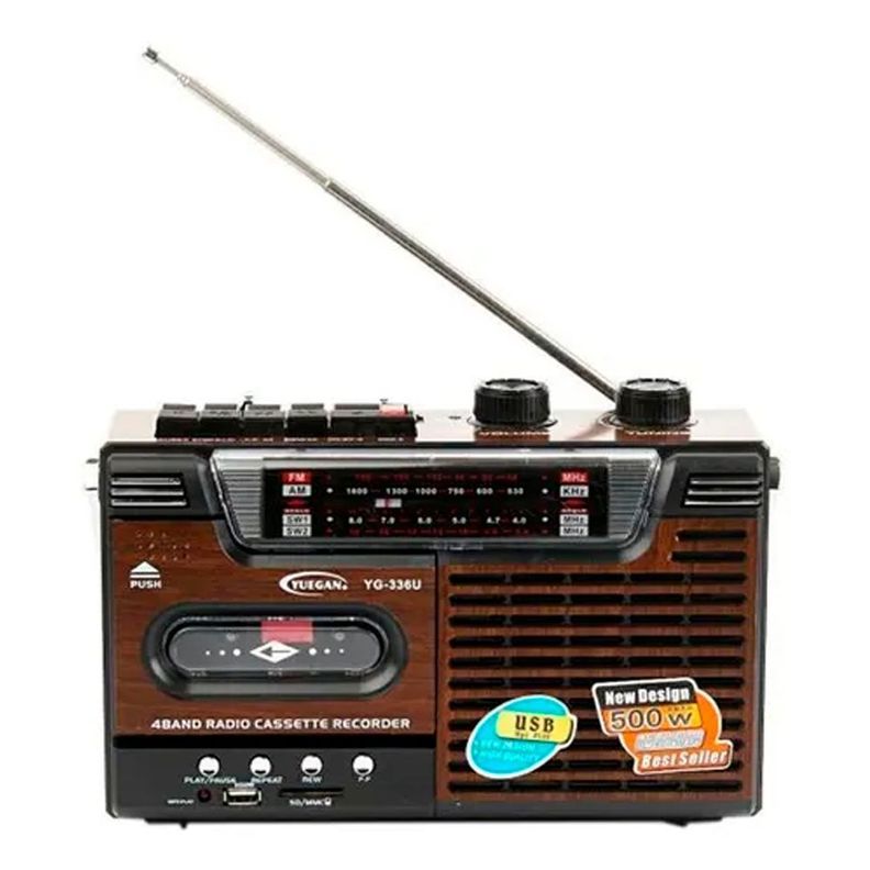 Radio Grabadora Cassette Retro Bluetooth /Am/Fm/Sw-0