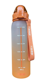 Botella Medidas Rubber 1 L Keep naranja-0