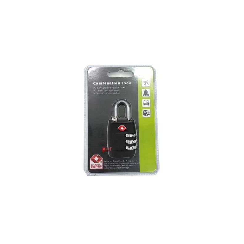 Candado Seguridad Para Bolsos Y Maletas Con Clave Negro - PuntoStore-1