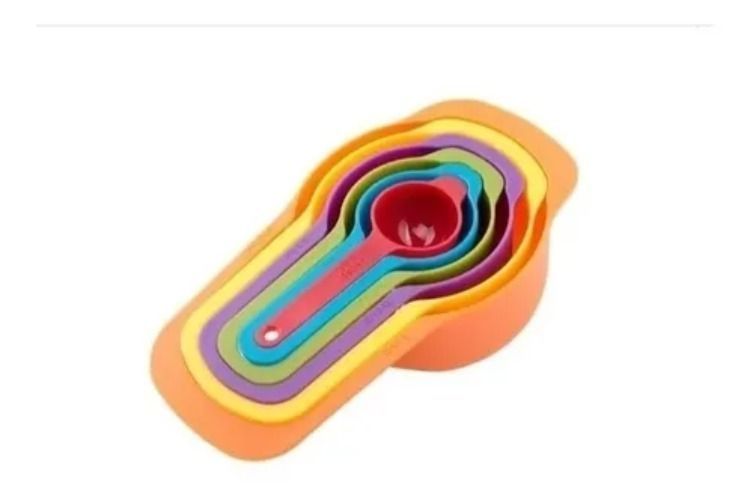 6 Cucharas Medidoras Cocina Repostería Medida Tazas Gourmet-0