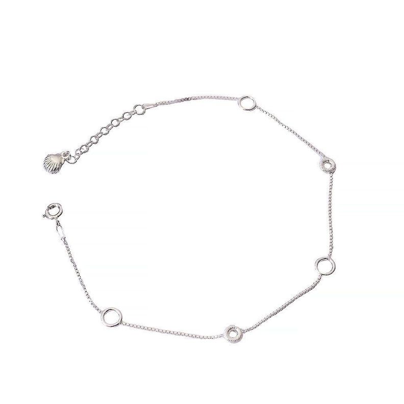 Tobillera De Plata Fina 925 Aros - Mabelita-0