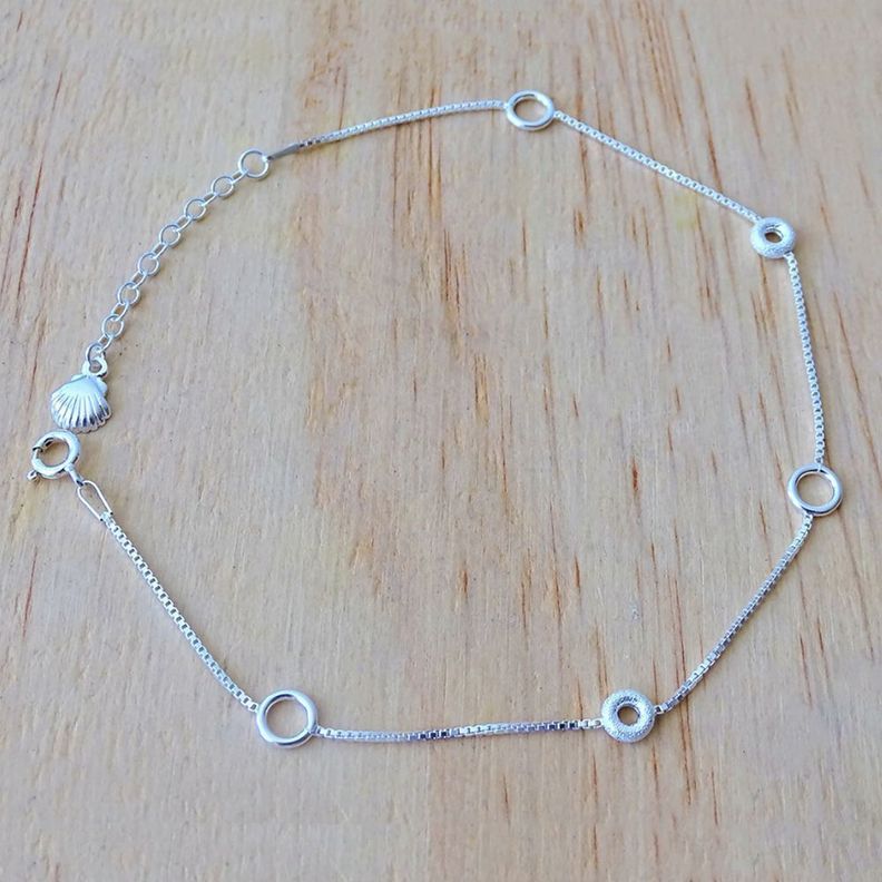 Tobillera De Plata Fina 925 Aros - Mabelita-1