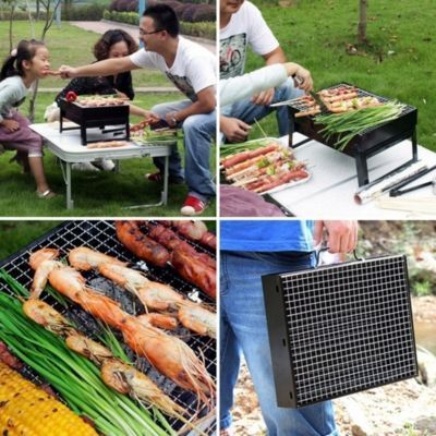  Parrilla Portatil a Carbon Plegable para Camping Aire libre -3