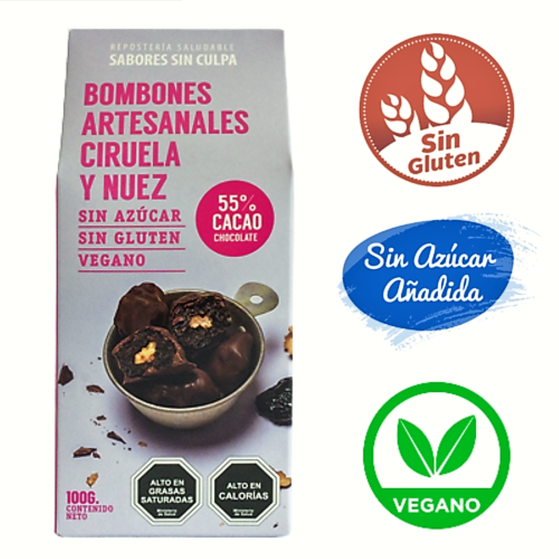 Bombones SABORES SIN CULPA Ciruela Nuez -1