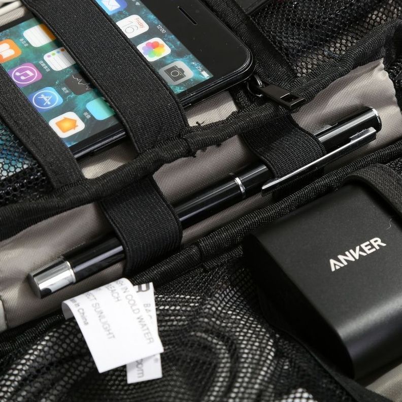 BAGSMART Maletín Organizador de accesorios electrónicos- Negro-4