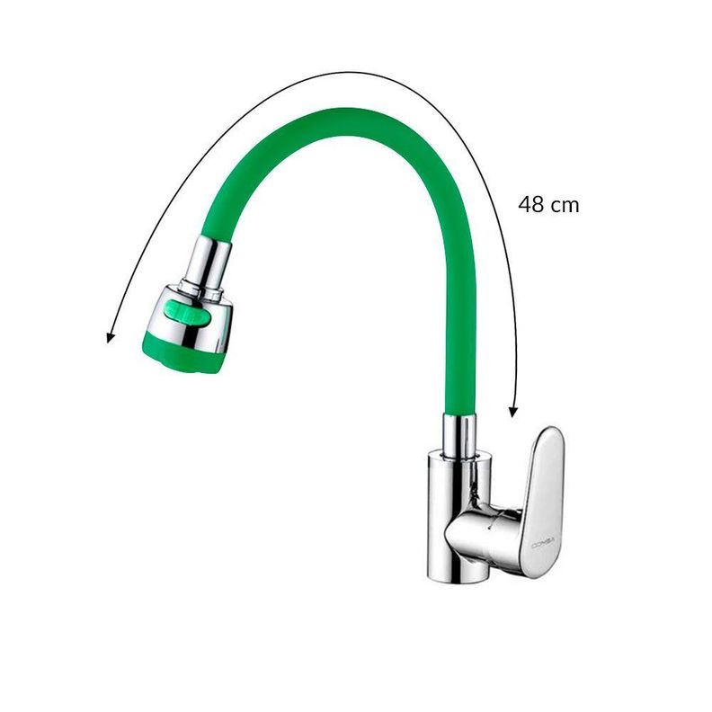 Manguera Flexible Lavaplatos Cocina Llave Verde-1