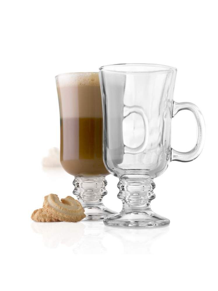 Set 4 Tazas Pequeñas Vidrio Cristal Capuchino Cafe 110ml-0