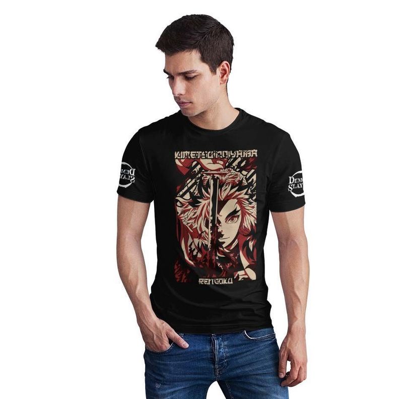 Polera Anime Rengoku Demon Slayer / Kimetsu no Yaiba D9-0
