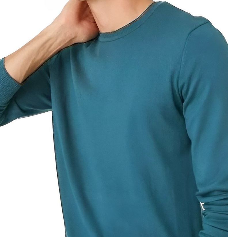 Polera Manga Larga Cuello V -1