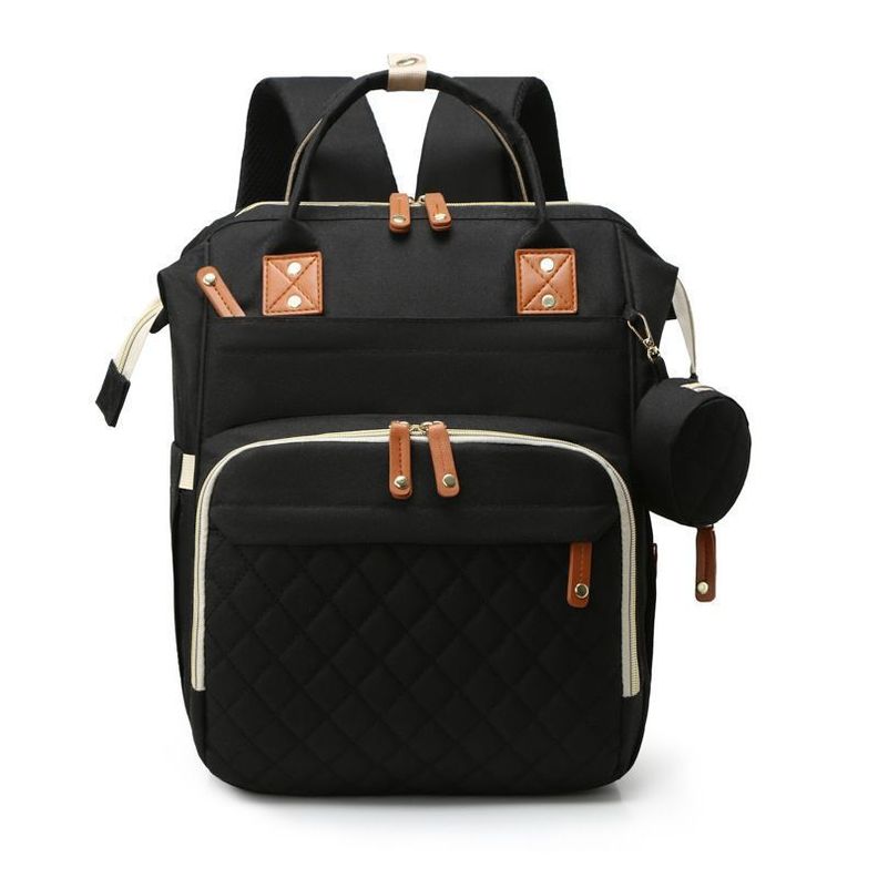 Mochila Maternal Pañalera Impermeable Negro-0