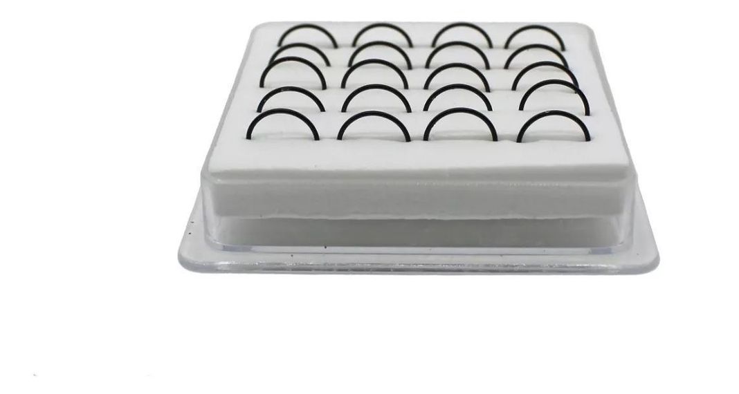 Argolla Nariz Piercing 20 Unidades 8mm Abiertas Color Negro-2