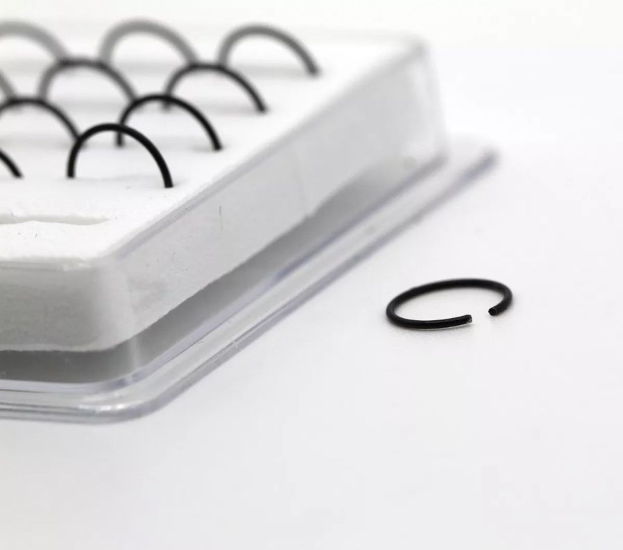 Argolla Nariz Piercing 20 Unidades 8mm Abiertas Color Negro-1