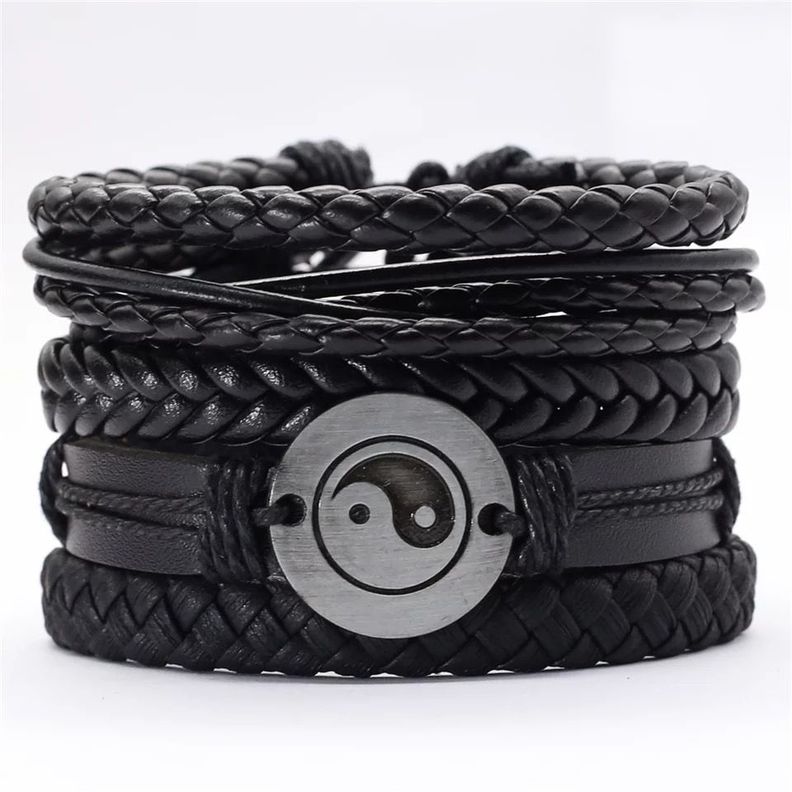 Pulsera Brazalete Eco Cuero Místico.-0