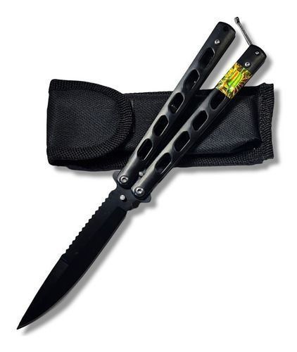 Navaja Mariposa Black Reef Con Funda AL62