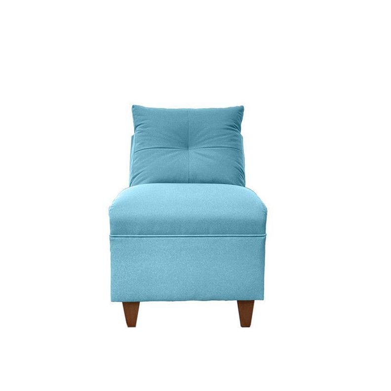Butaca Mateo Chenille Turquesa Pata Madera 1C-0