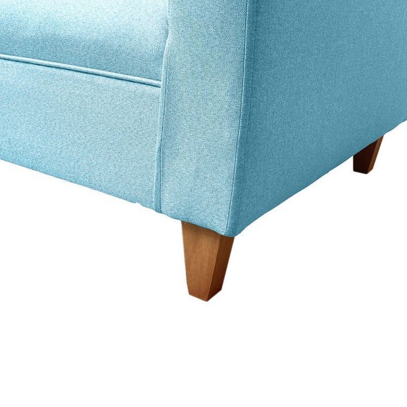 Butaca Mateo Chenille Turquesa Pata Madera 1C-3