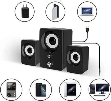 Parlantes Para Ordenador - PC USB Color Blanco-2