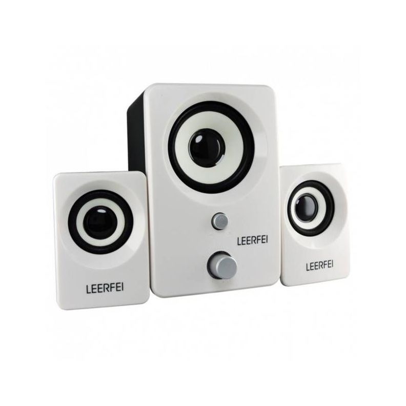 Parlantes Para Ordenador - PC USB Color Blanco-0