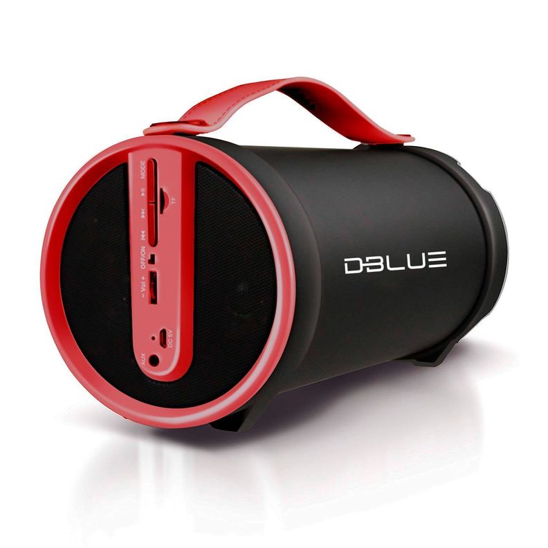 Parlante Bazooka Bluetooth Portátil Con Radio Rojo - PuntoStore-0
