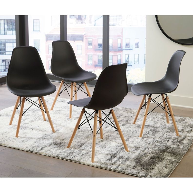 Pack 4 sillas comedor Jaspeni black-1