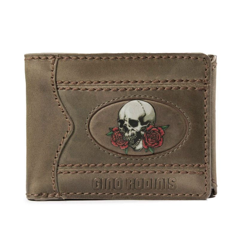 Billetera Coco 991.2 Calavera Verde Gino Rodinis