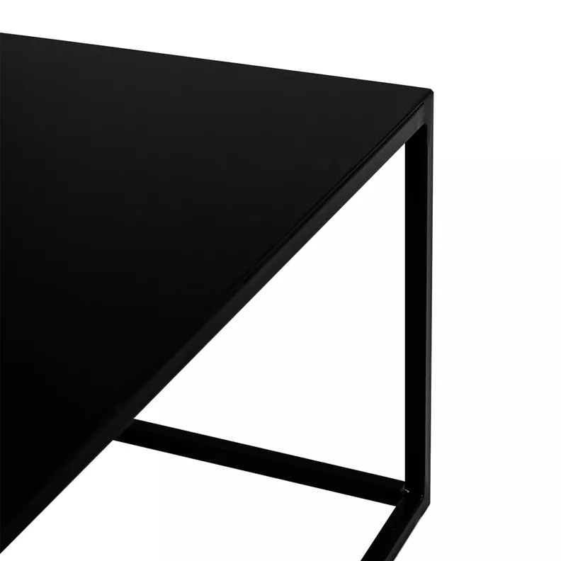 Mesa de Centro 80 Rectangular Metal Black Negra-1