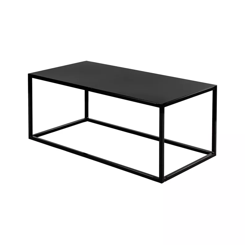 Mesa de Centro 80 Rectangular Metal Black Negra-0