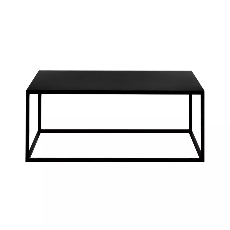 Mesa de Centro 80 Rectangular Metal Black Negra-2