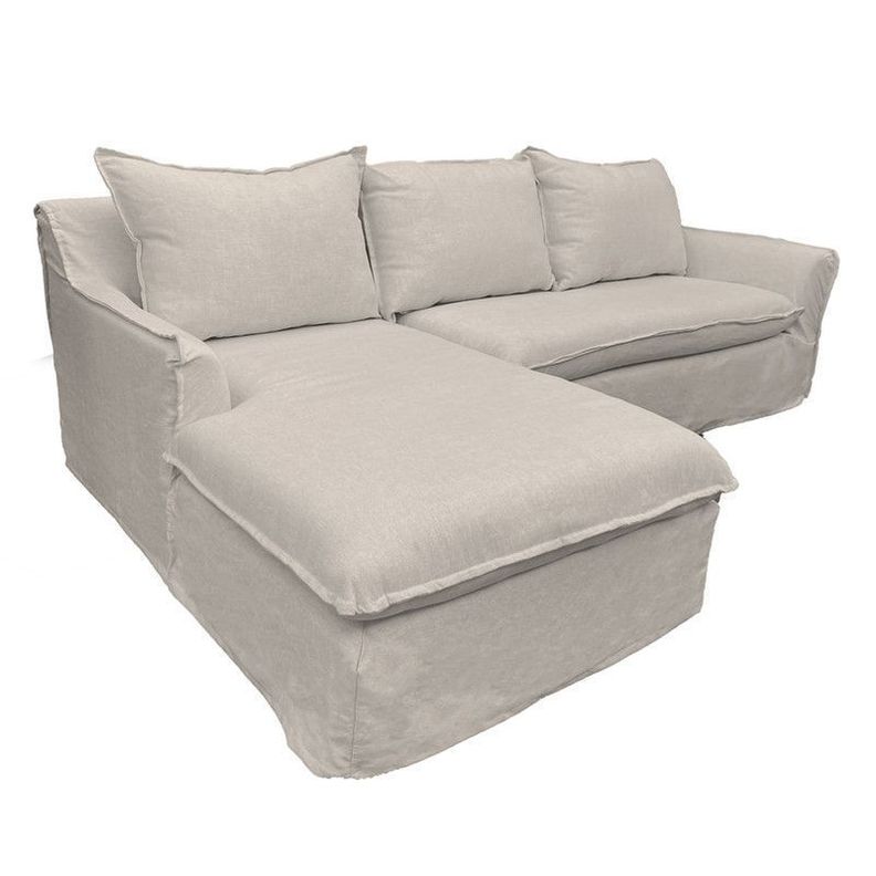 Seccional Queule Chenille Hueso 3C-2