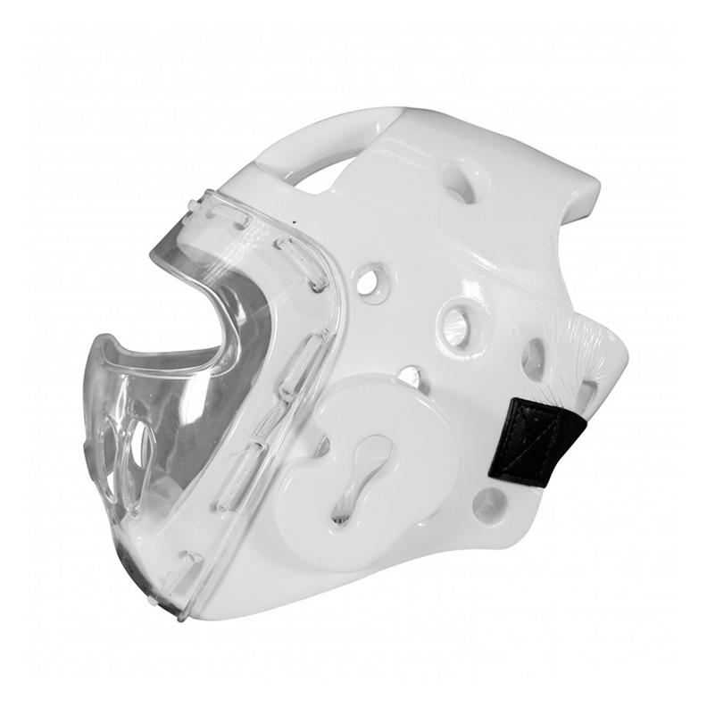 Cabezal Protector para Taekwondo Con Mica Blanco Adidas WTF-1