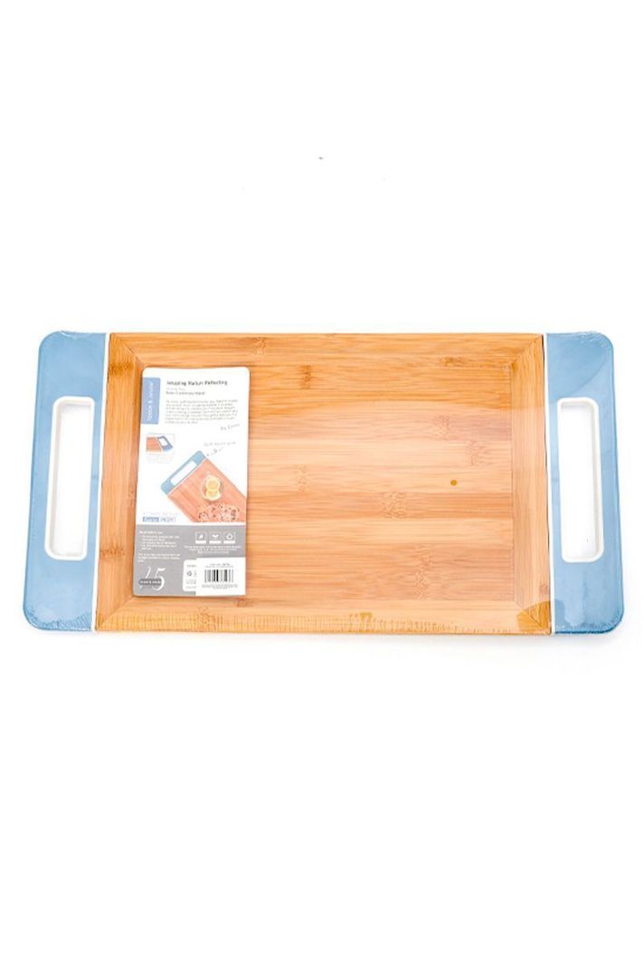 Bandeja Para Servir Rectangular Bambú Madera-0