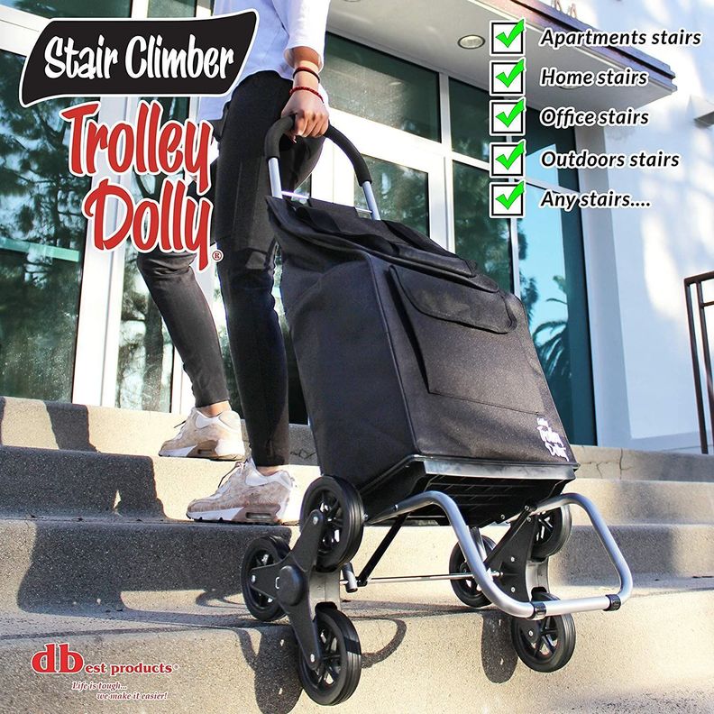 Carrito De Compras Plegable Escalador Feria Trolley Dolly Yegua Black-6