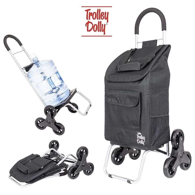 Carrito De Compras Plegable Escalador Feria Trolley Dolly Yegua Black-1