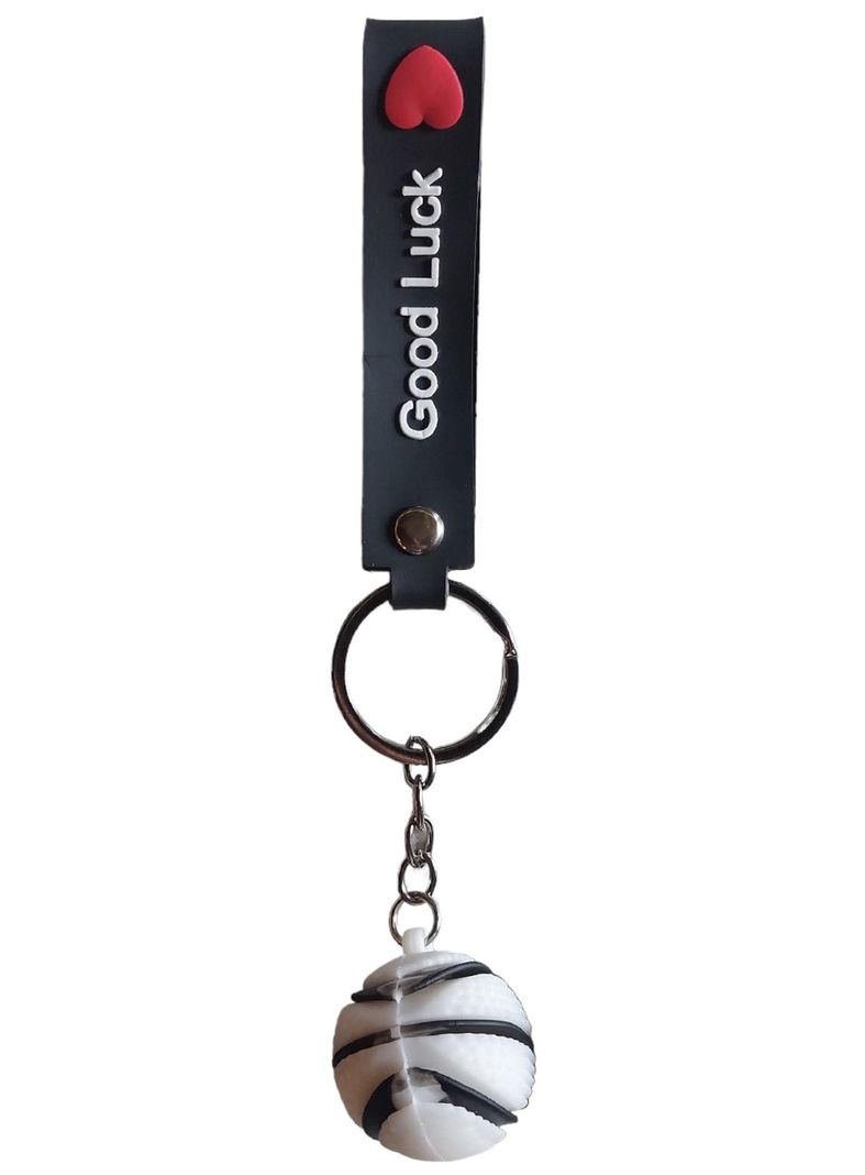 LLAVERO SILICONA DISEÑO BALON BASKETT BLANCO-0