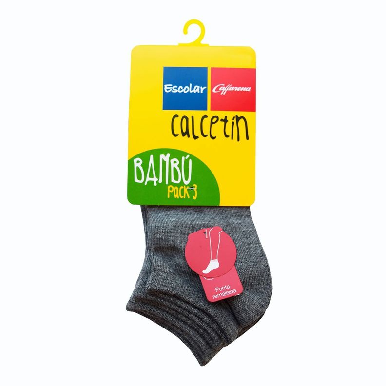 Calcetín Tobillo Bambú Pack 3 Escolar-2