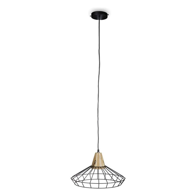 Lámpara Colgante Blix Metal Negro E-27-1