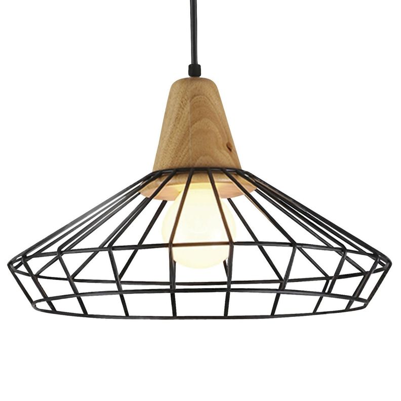 Lámpara Colgante Blix Metal Negro E-27-3
