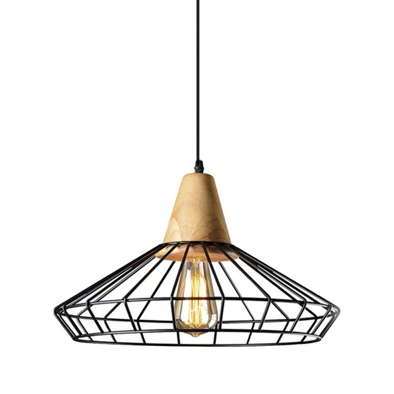 Lámpara Colgante Blix Metal Negro E-27-2