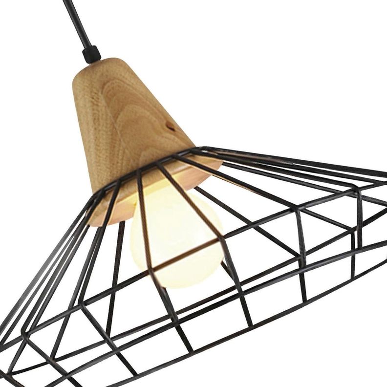 Lámpara Colgante Blix Metal Negro E-27-4