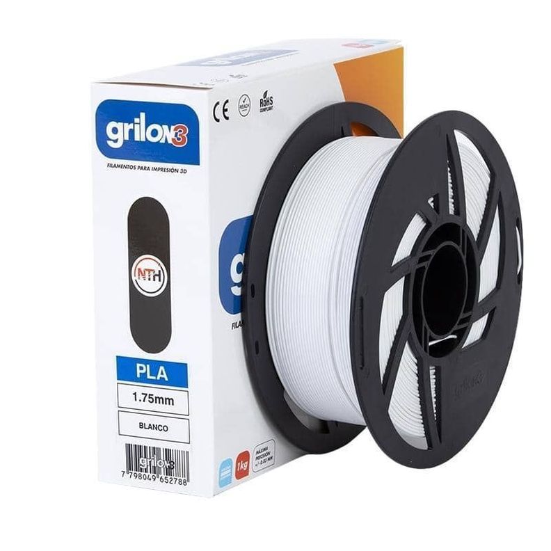 Filamentos Pla Grilon3 1kg 1.75mm Blanco-0