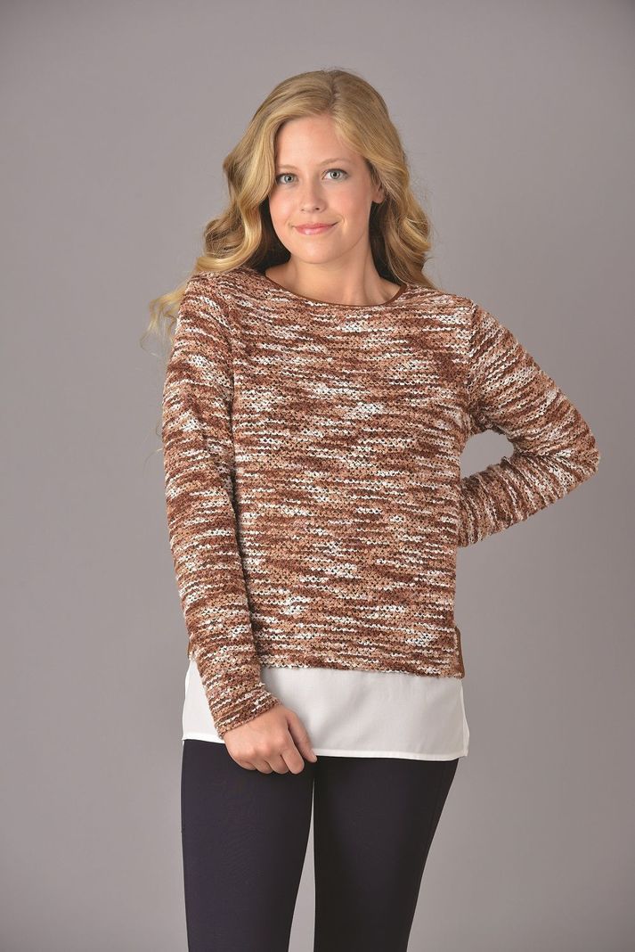 Polera boucle beige